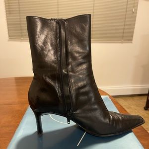 Leather booties. Size 9 with square toe
